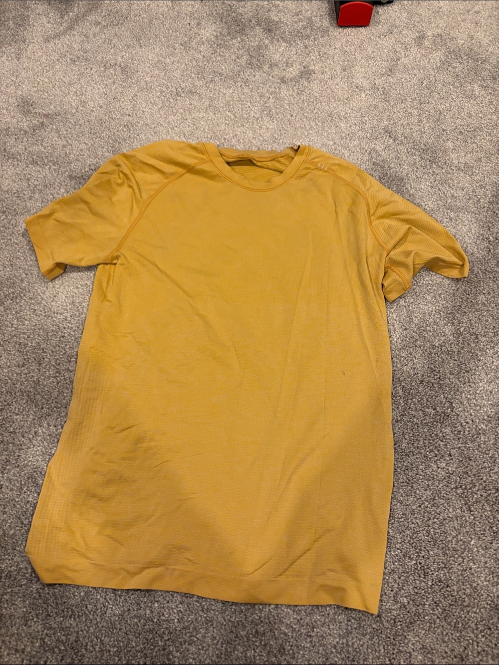 Men's Metal Vent Tech Short Sleeve Shirt - Mustard Yellow